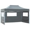 vidaXL foldbart telt med 3 sidev&aelig;gge 431x291x315 cm antracitgr&aring;