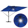 vidaXL Roma Parasol Blå 286 x 285 x 270 cm Aluminium og Polyester