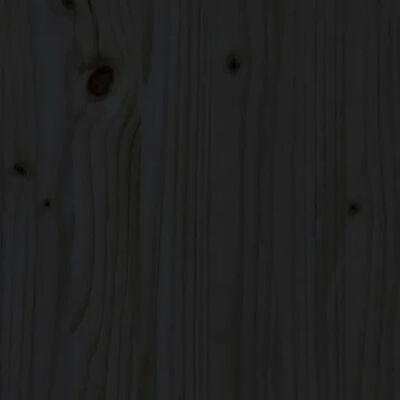 vidaXL daybed med udtræk 2x(90x200) cm massivt fyrretræ sort