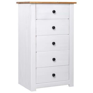 vidaXL sk&aelig;nk Panama-serien 46x40x89 cm fyrretr&aelig; hvid