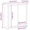 vidaXL vægskab til badeværelse med spejl 60x21x60 cm sort egetræsfarve