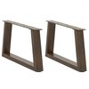 vidaXL sofabordsben V-formet 2 stk. naturst&aring;l 60x(30-31,3) cm st&aring;l