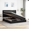vidaXL Seng med opbevaring og madras Sort 160 x 200 cm Polyester