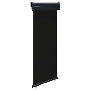 vidaXL sidemarkise til altan 65x250 cm sort