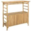vidaXL Udend&oslash;rs barbord Naturfarvet 110 x 50 x 105 cm Bambus