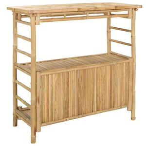 vidaXL Udend&oslash;rs barbord Naturfarvet 110 x 50 x 105 cm Bambus