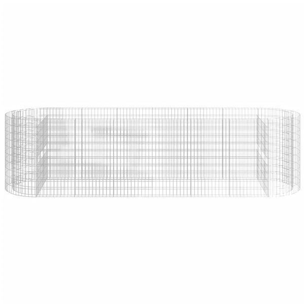 vidaXL gabion-h&oslash;jbed 400x100x100 cm galvaniseret jern