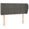 vidaXL sengegavl med kanter 103x23x78/88 cm fl&oslash;jl m&oslash;rkegr&aring;