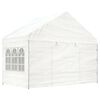 vidaXL pavillon med tag 11,15x4,08x3,22 m polyethylen hvid