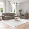 vidaXL Sofa 2 pcs Gr&aring;brun 245 x 82 x 80 cm Stof