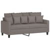 vidaXL 2-personers sofa 140 cm stof gr&aring;brun