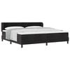vidaXL Box spring seng med madras Sort 200 x 200 cm Fl&oslash;jl
