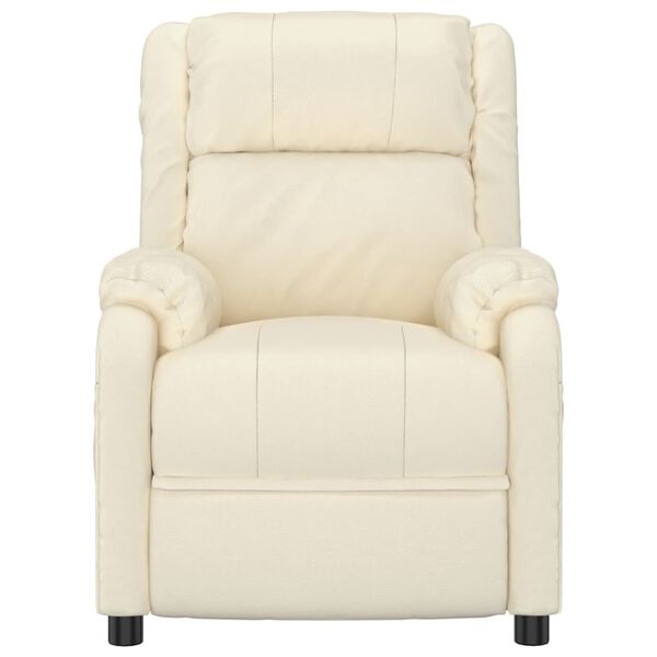 vidaXL eldrevet massagestol kunstlæder cremefarvet