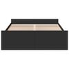 vidaXL sengeramme med skuffer 120x190 cm konstrueret træ sort