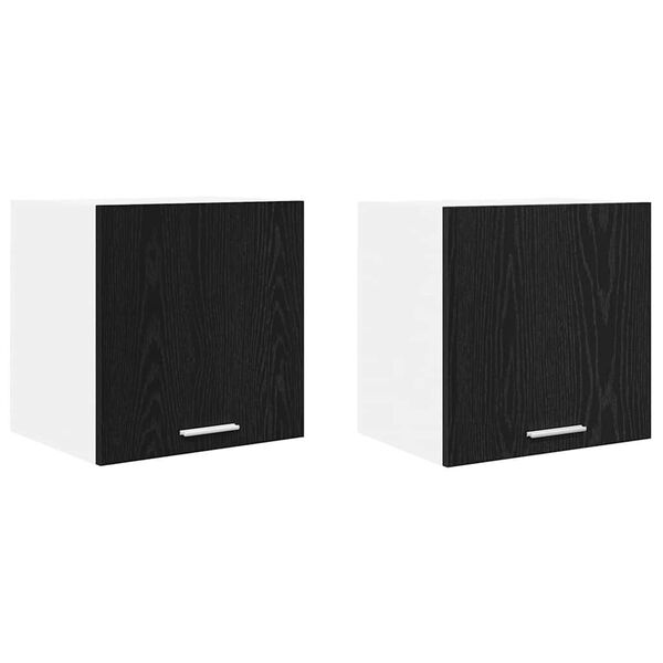 vidaXL H&aelig;ngeskab 2 pcs Sort Eg og Hvid 40 x 31 x 40 cm Konstrueret tr&aelig;