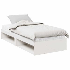 vidaXL daybed med madras 90x200 cm massivt fyrretr&aelig; hvid