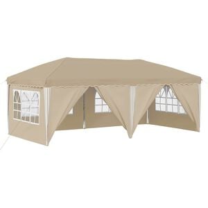 vidaXL Pop-up Festtelt 575 x 288 x 245 cm Cremefarvet
