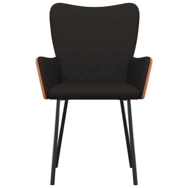 vidaXL spisebordsstole 2 stk. stof og kunstlæder sort