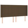vidaXL kontinentalseng med LED-lys 180x200 cm stof m&oslash;rkebrun