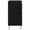 vidaXL Sideboard med skuffe Sort eg 60 x 35 x 70 cm Konstrueret tr&aelig;