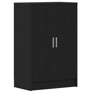 vidaXL skoskab 60x35x92 cm konstrueret tr&aelig; sort egetr&aelig;