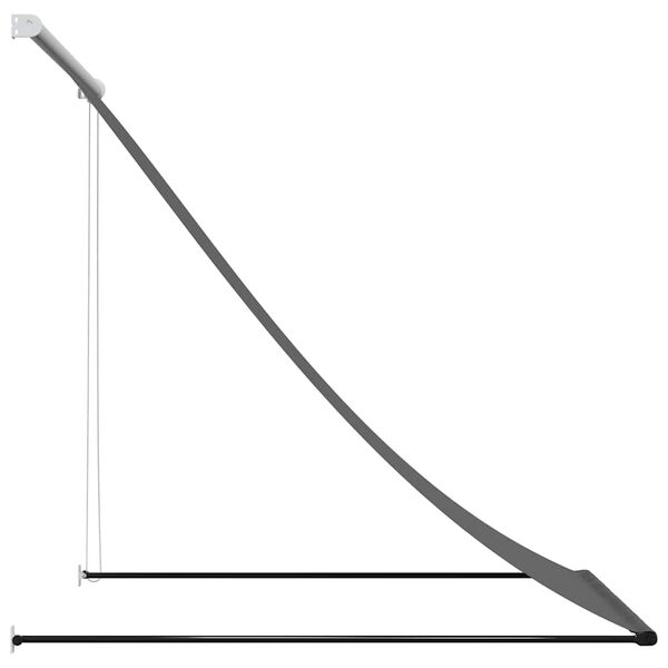 vidaXL markise 100x150 cm sammenrullelig stof og st&aring;l antracitgr&aring;