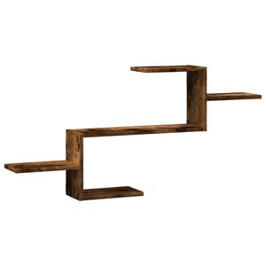 vidaXL v&aelig;ghylde 104x15x49 cm konstrueret tr&aelig; r&oslash;get egetr&aelig;sfarve