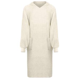 vidaXL T&aelig;ppe-hoodie KINN Creme XL Bomuld