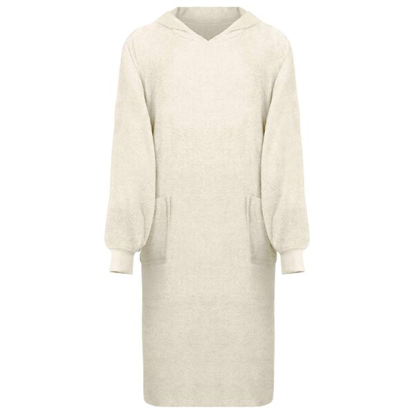 vidaXL T&aelig;ppe-hoodie KINN Creme XL Bomuld