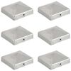 vidaXL pyramideformede stolpeh&aelig;tter 6 stk. 81x81 mm galvaniseret metal
