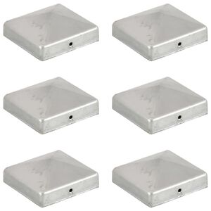 vidaXL pyramideformede stolpeh&aelig;tter 6 stk. 81x81 mm galvaniseret metal