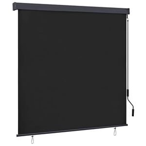 vidaXL Rullegardin Stribet Antracit 180 x 250 cm Stof og Aluminium