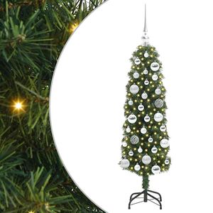 vidaXL Kunstigt juletr&aelig; med stativ Gr&oslash;n 120 cm PVC og St&aring;l og Plastik