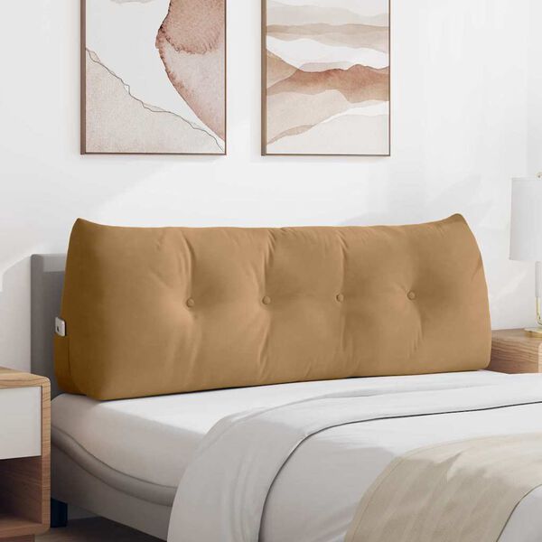 vidaXL Rygpude Brun 140 x 24 x 50 cm Fl&oslash;jl