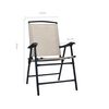 vidaXL foldbare havestole 2 stk. textilene cremefarvet