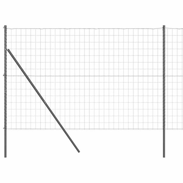 vidaXL Hegn med post Gr&aring; 1,6 x 10 m St&aring;l og PVC