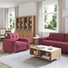 vidaXL Sofa 3 pcs Vindr&oslash;d 221 x 80 x 80 cm Linned-blandet stof
