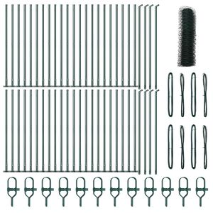 vidaXL Hegnsp&aelig;l Gr&oslash;n 100 x 1 m (50 mm net) St&aring;l og PVC