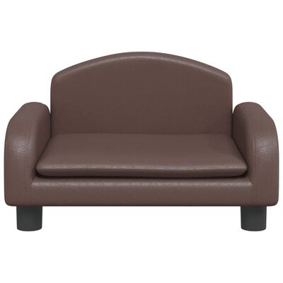 vidaXL sofa til børn 50x40x30 cm kunstlæder brun
