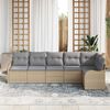 vidaXL Havesofa S&aelig;t 6 pcs Beige polyrattan
