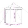 vidaXL Party Tent Gr&aring;brun 200 x 200 x 306 cm Oxford stof