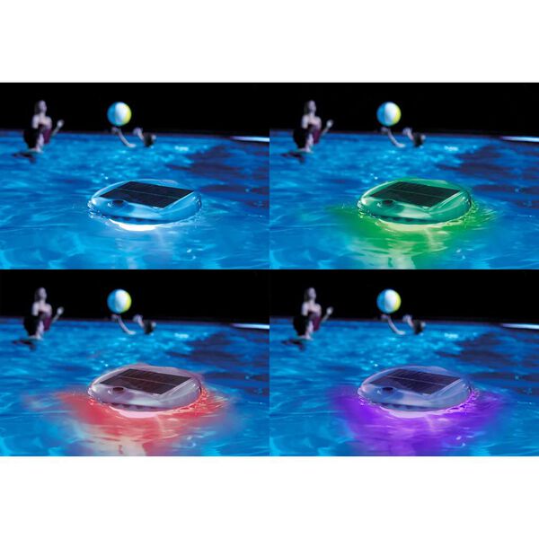 Intex soldrevet LED-poollampe flydende