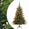 vidaXL Kunstig juletr&aelig; med kugler 150 cm 150 LED'er Varm hvid