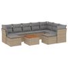 vidaXL sofas&aelig;t til haven 10 dele med hynder polyrattan beige