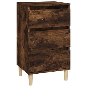 vidaXL sengebord 40x35x70 cm konstrueret tr&aelig; r&oslash;get egetr&aelig;sfarve