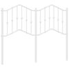 vidaXL sengegavl 120 cm metal hvid