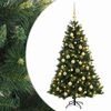 vidaXL Kunstigt juletr&aelig; med julekugle 120 cm 150 LED'er Varm hvid