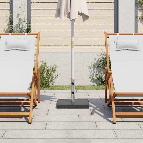 vidaXL parasolfod granit 20 kg firkantet sort