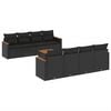 vidaXL Patio Sofa Set 8-personers Black