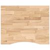 vidaXL bordplade ubehandlet 100x80x2,5 cm massivt egetr&aelig; rektangul&aelig;r